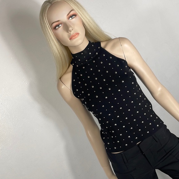 ZARA STUDDED TOP - Picture 2 of 10